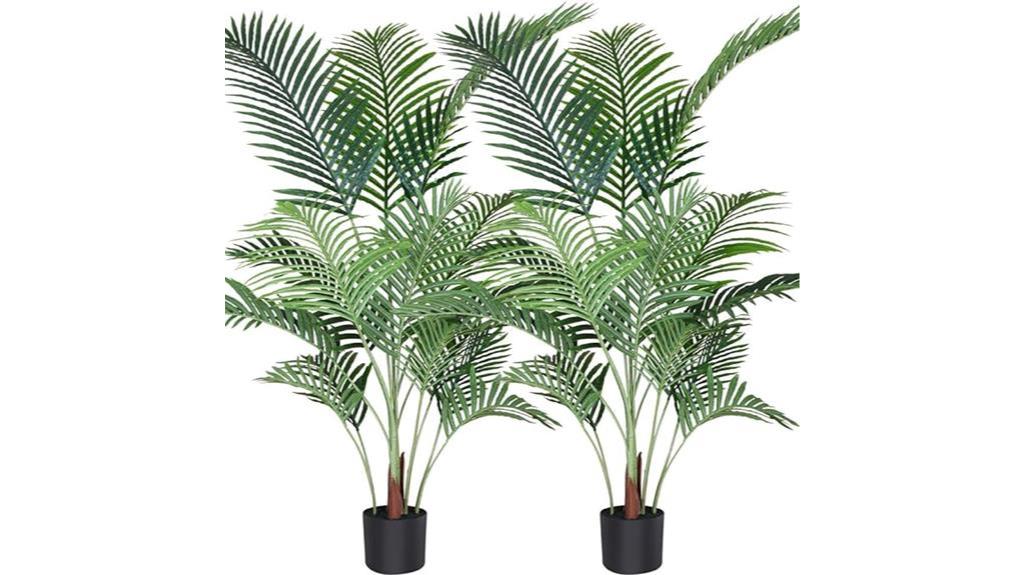 artificial areca palm trees