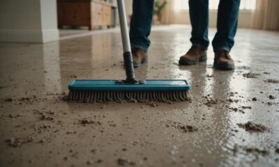 cleaning unsealed floors efficiently