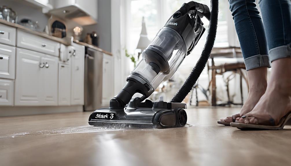 cleaning with powerful suction