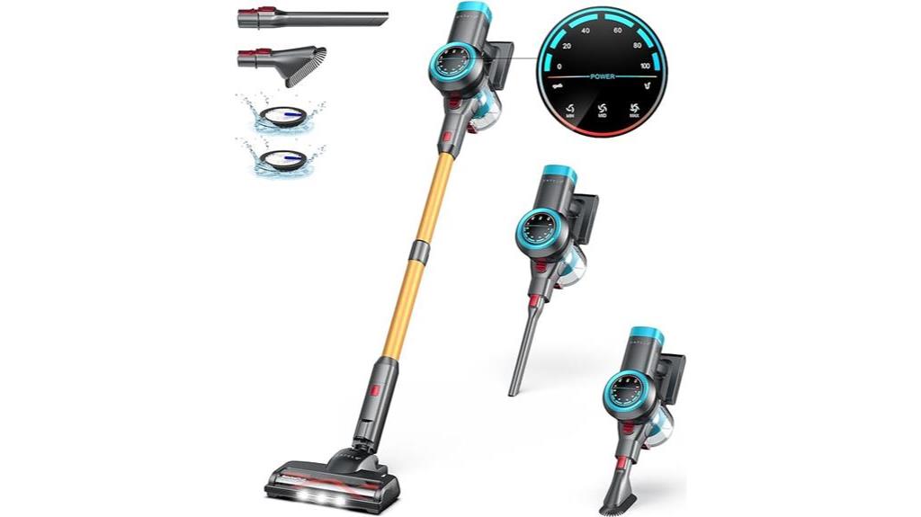 cordless vacuum with display