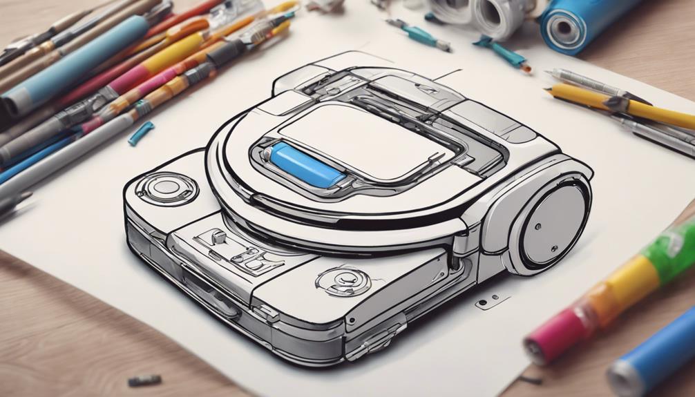 drawing a robot vacuum