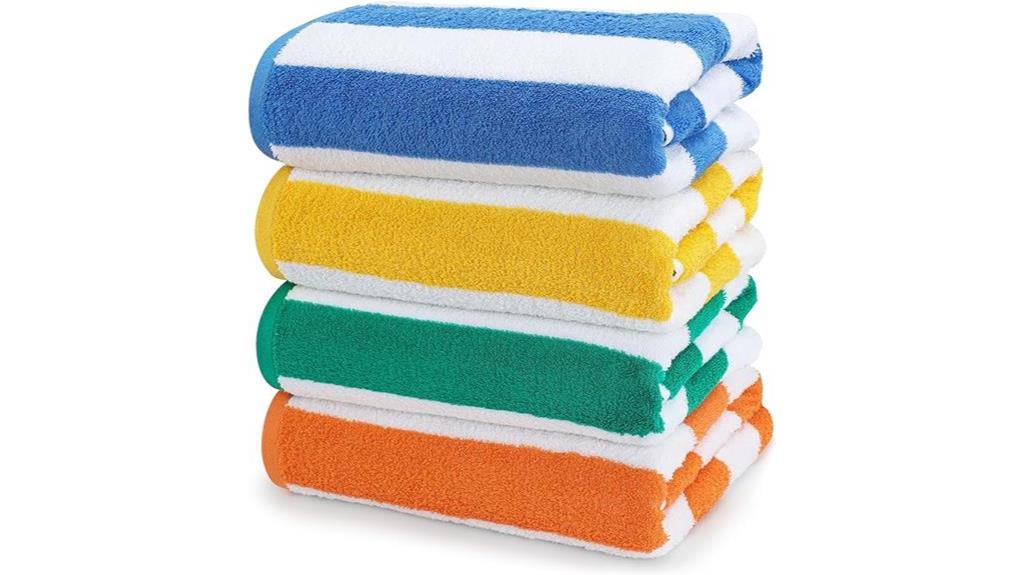 luxurious cabana stripe towel