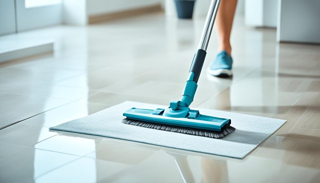 mopping laminated floors
