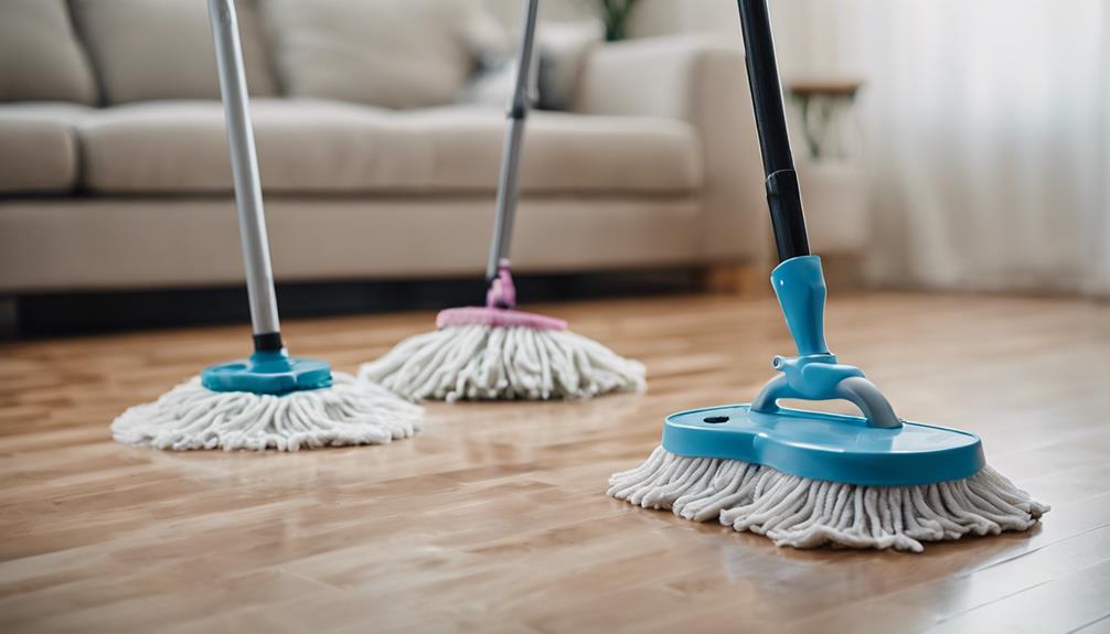 mopping for clean floors