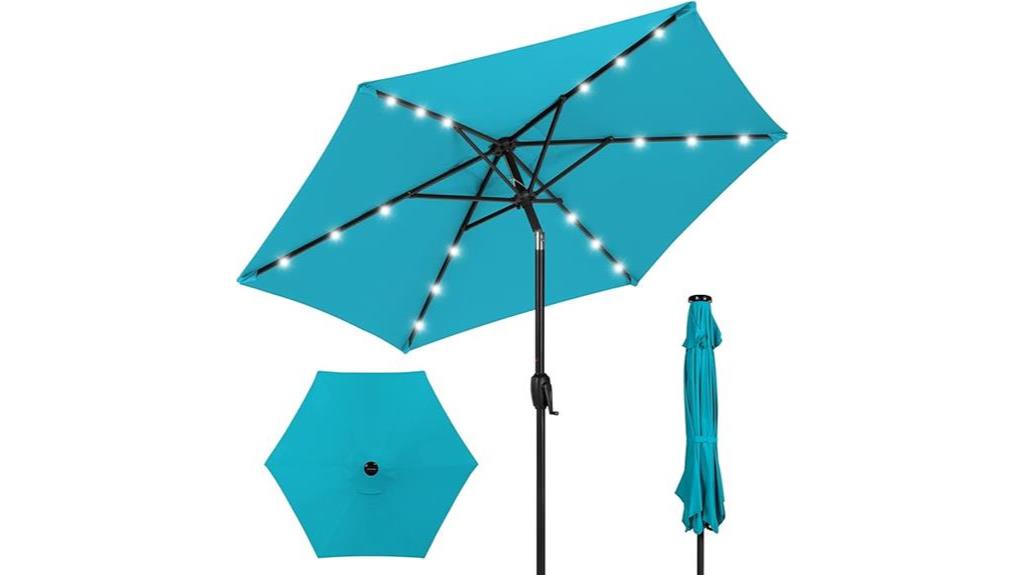 outdoor solar patio umbrella