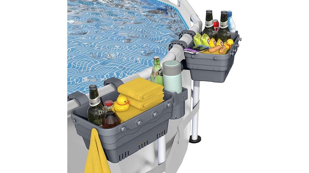poolside organization solution for above ground pools