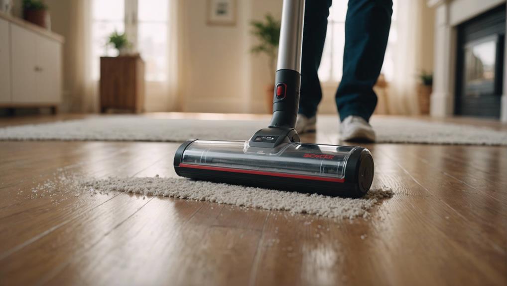 regular vacuuming keeps floors clean