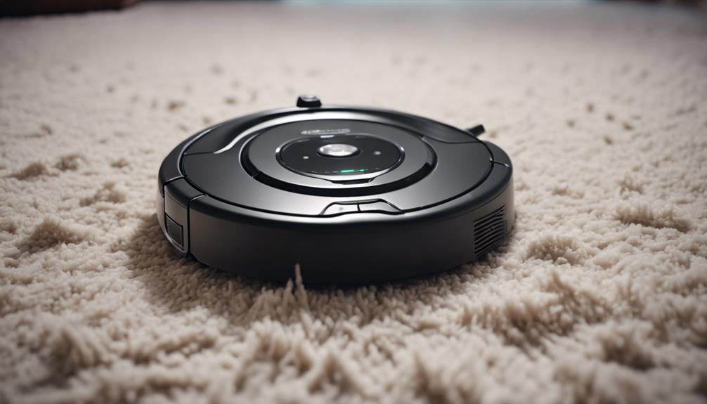 robot vacuum on carpet