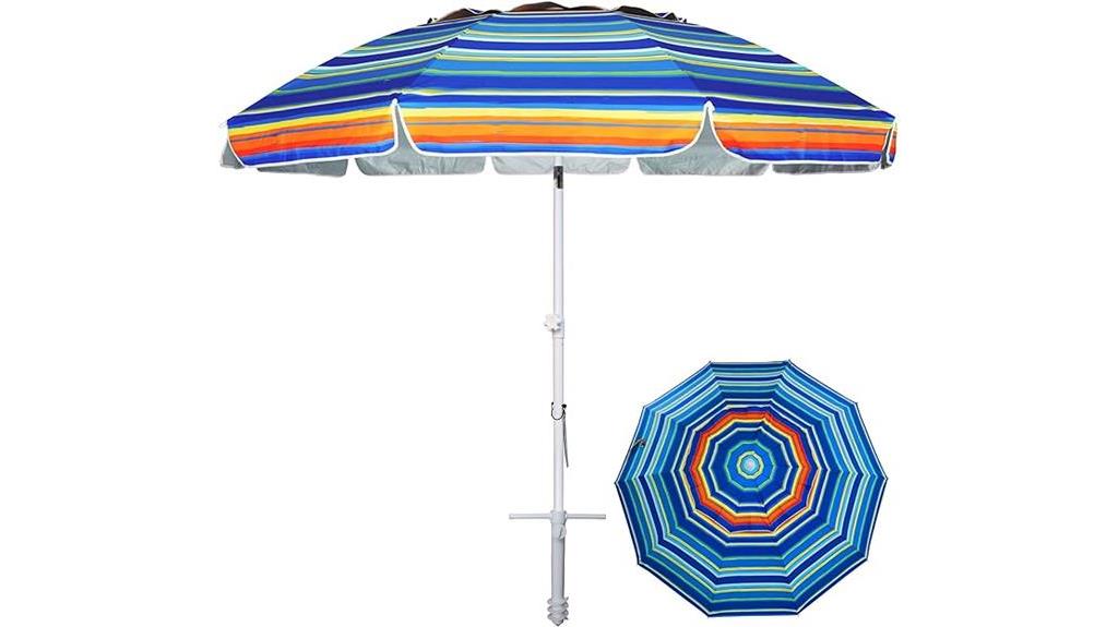 sturdy beach umbrella with anchor