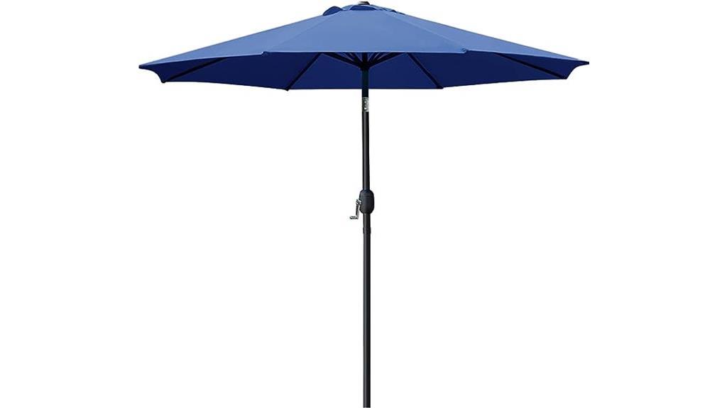 sturdy navy patio umbrella