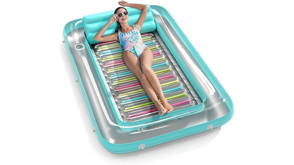 versatile inflatable tanning lounger