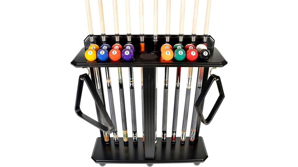 10 pool stick cue rack