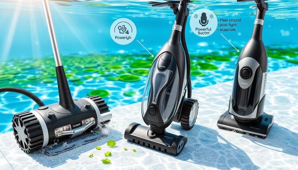 choosing algae pool vacuums