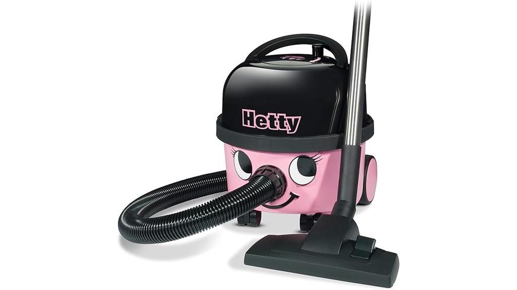 compact pink black vacuum cleaner