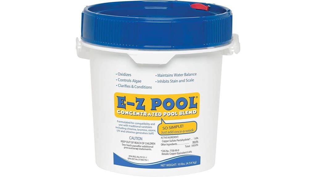 concentrated pool care solution