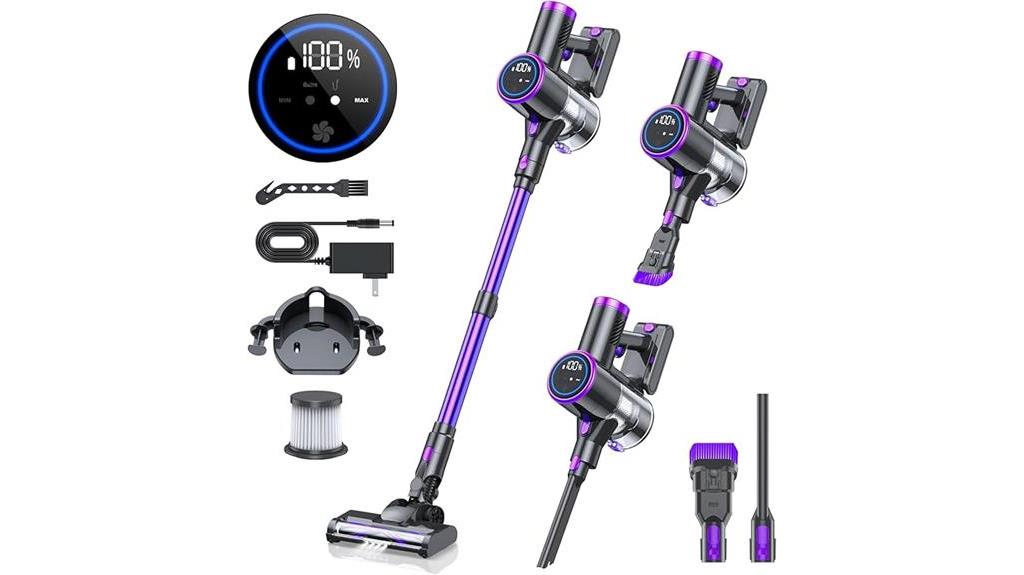 cordless led display vacuum