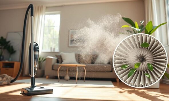 vacuuming reduces indoor pollution