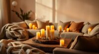 cozy candles for ambiance