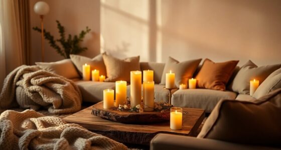 cozy candles for ambiance