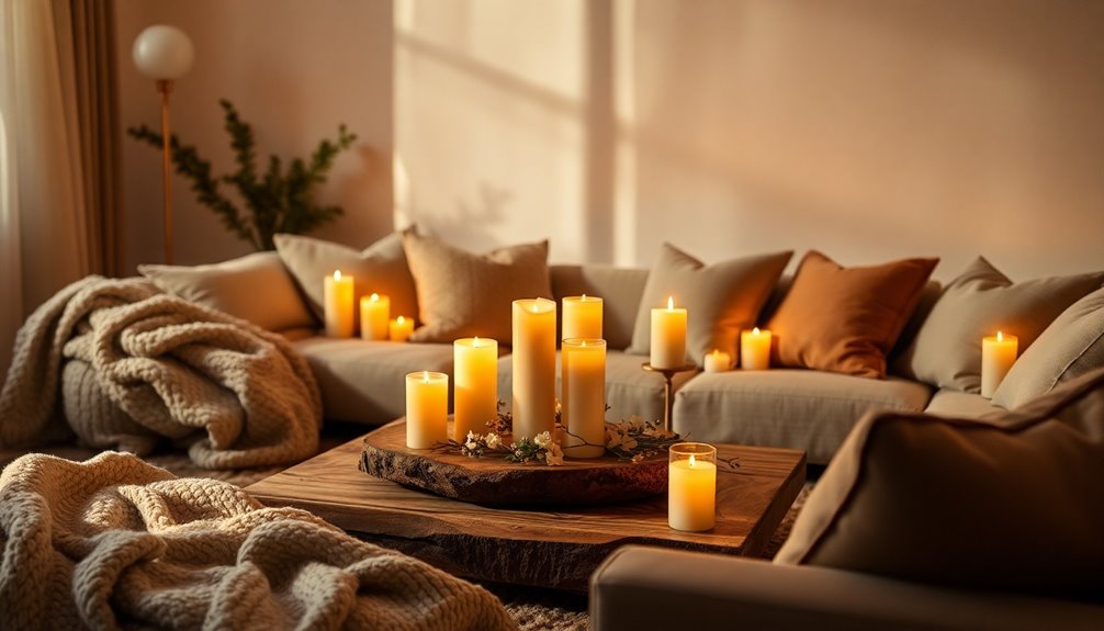 cozy candles for ambiance