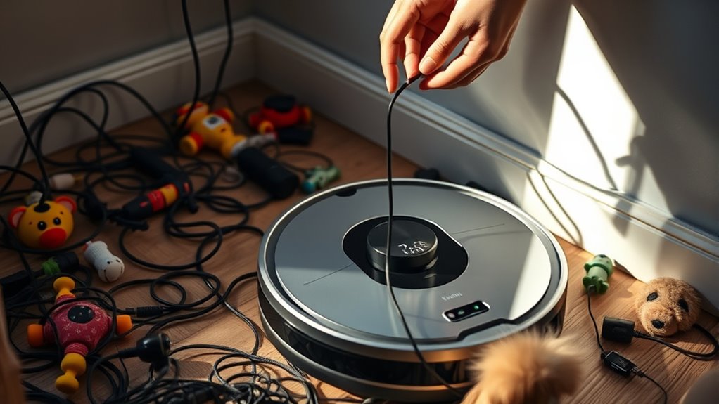 avoid obstacles while vacuuming