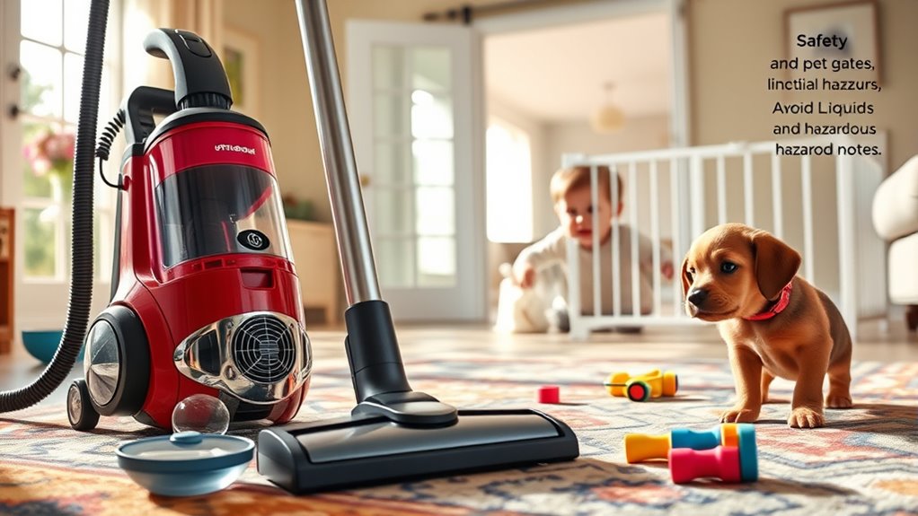 avoid vacuuming hazardous liquids