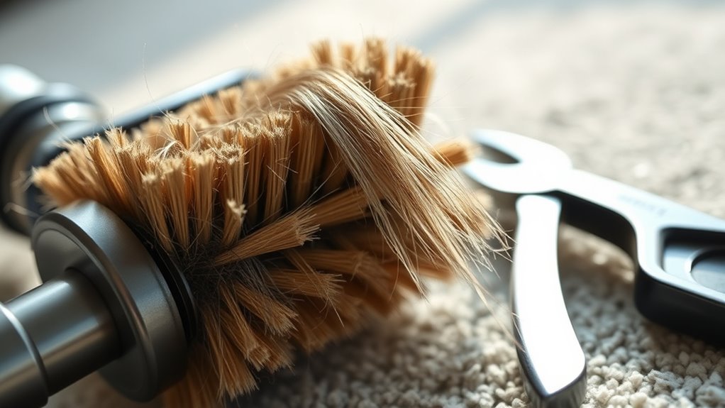 clean brush with seam cutter