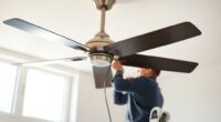 clean ceiling fans safely