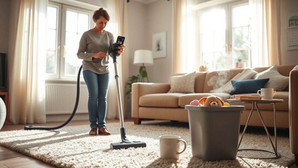 cleaning and doing chores