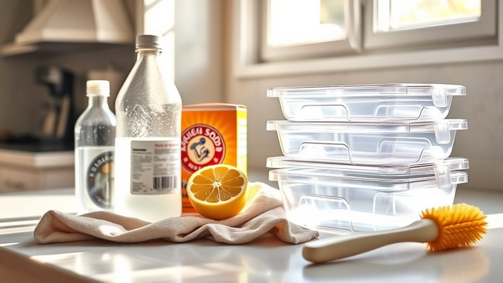 cleaning supplies and equipment