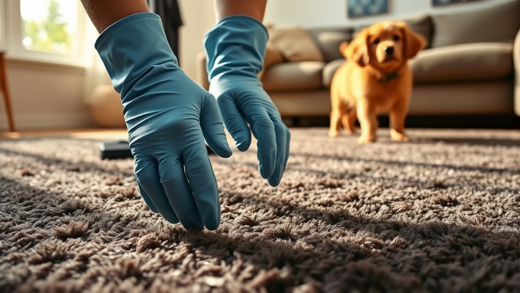 damp gloves for hair