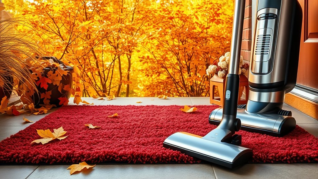 doormats minimize leaf accumulation
