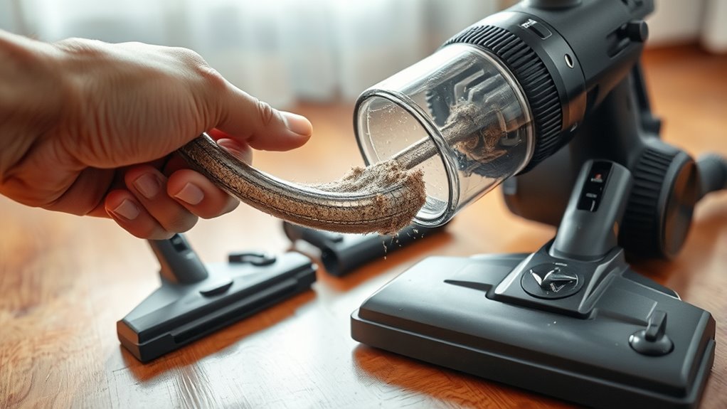 inspecting hoses for obstructions