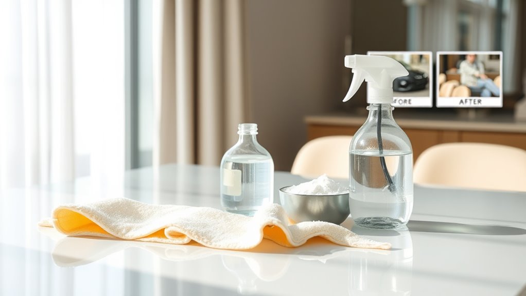 minimize leftover cleaning products