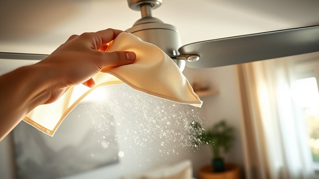 pillowcase ceiling fan cleaning
