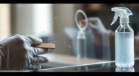 remove adhesive from glass