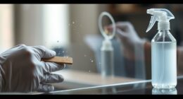 remove adhesive from glass
