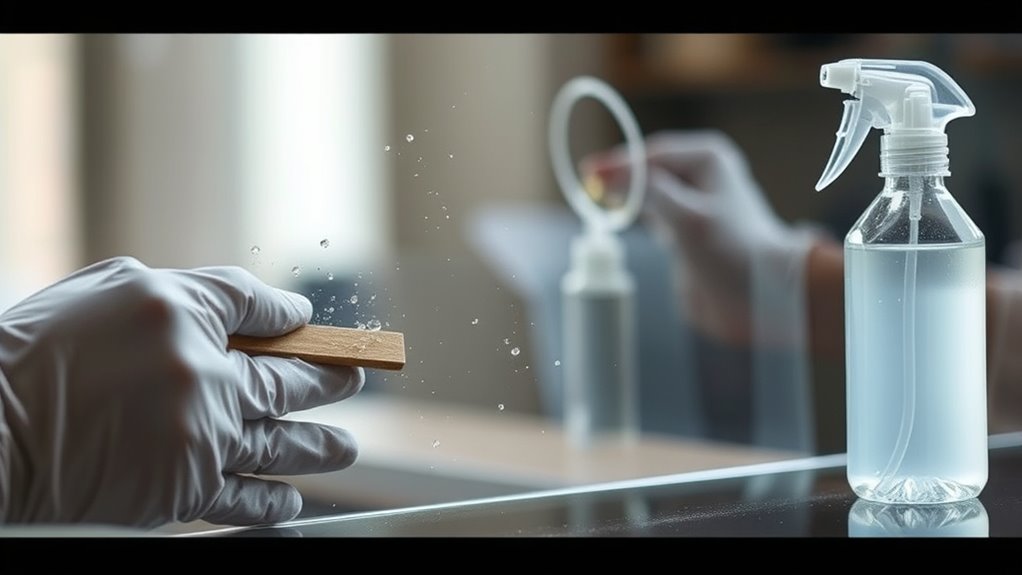 remove adhesive from glass