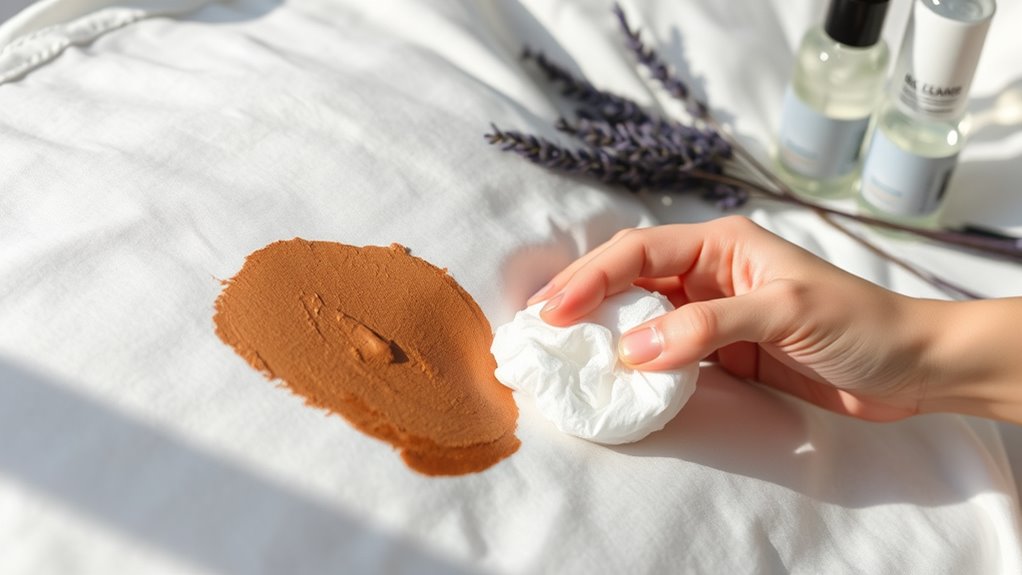 removing oil based makeup stains