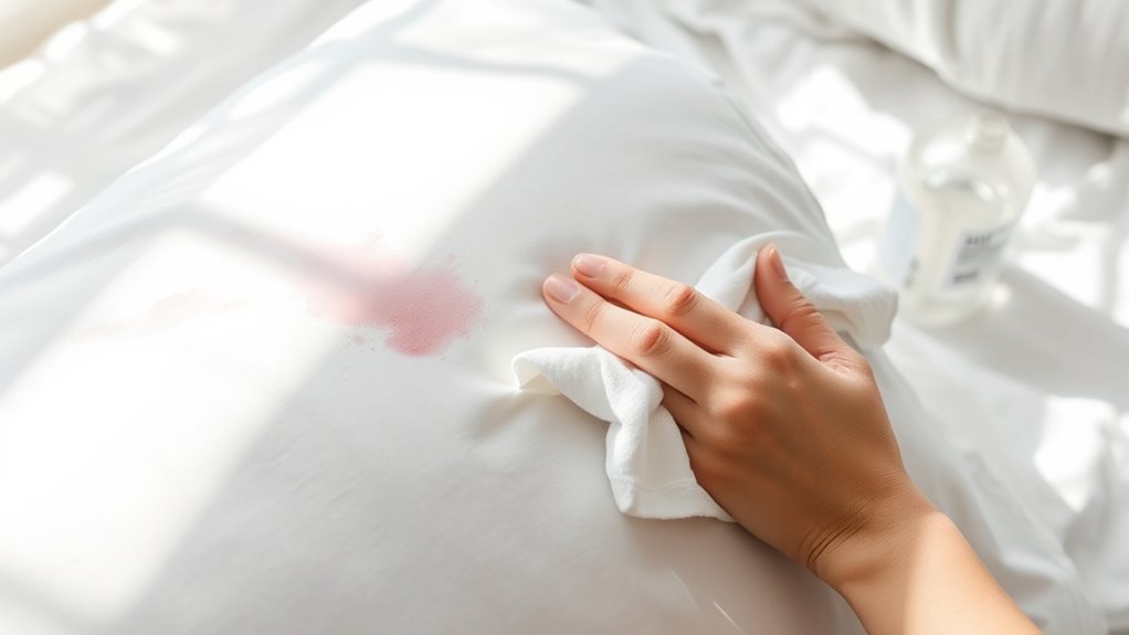 removing powder makeup stains