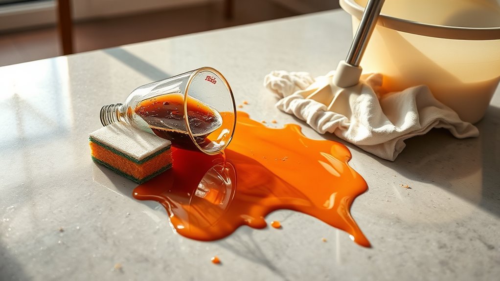 soda spill cleanup methods