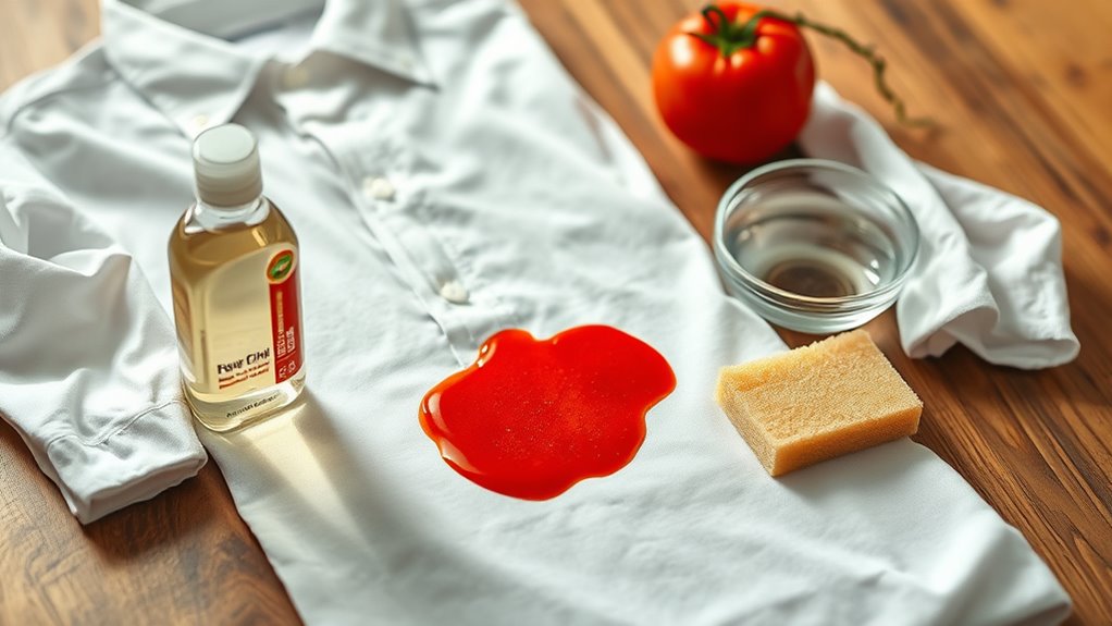 tomato sauce stain removal