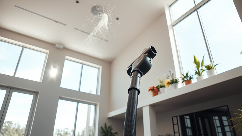 vacuum high ceilings safely