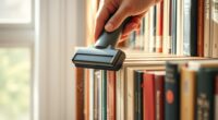 vacuum shelves carefully protect books