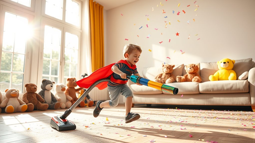 vacuuming as thrilling quest