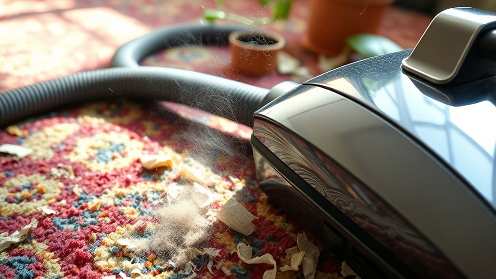 vacuuming at high speed