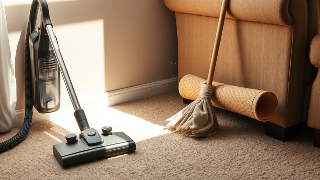 vacuuming difficult to reach areas
