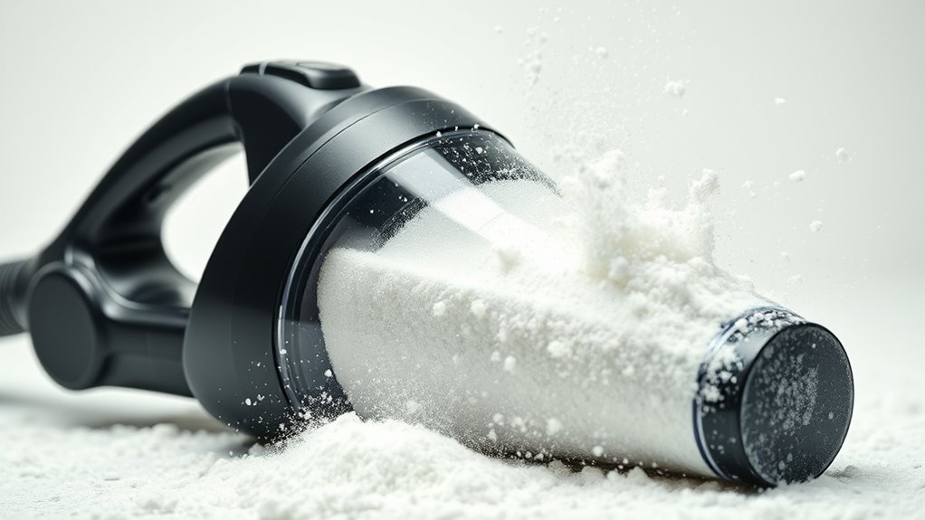 vacuuming fine baking soda