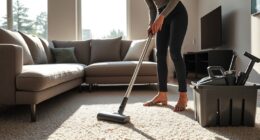 vacuuming without back strain