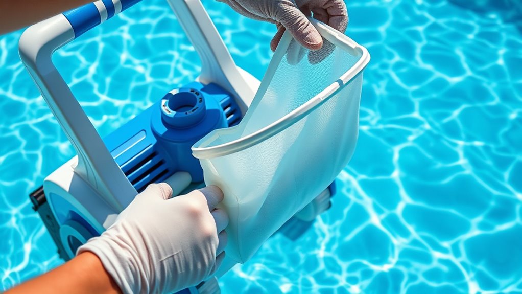 changing pool cleaner debris bags